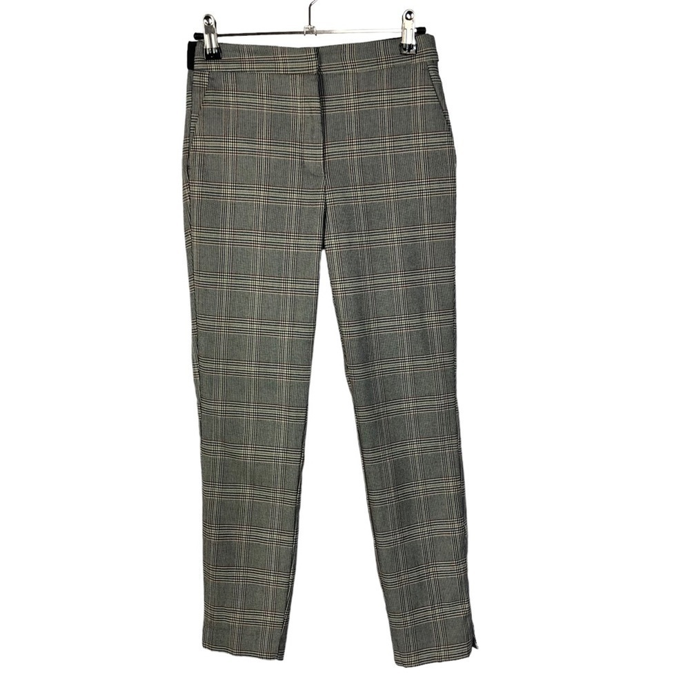 Zara Gray Plaid Mid Rise Skinny Dress‎ Pants XS